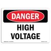 Signmission Safety Sign, OSHA Danger, 7" Height, 10" Width, High Voltage, Landscape, D-L-1327 OS-DS-D-710-L-1327